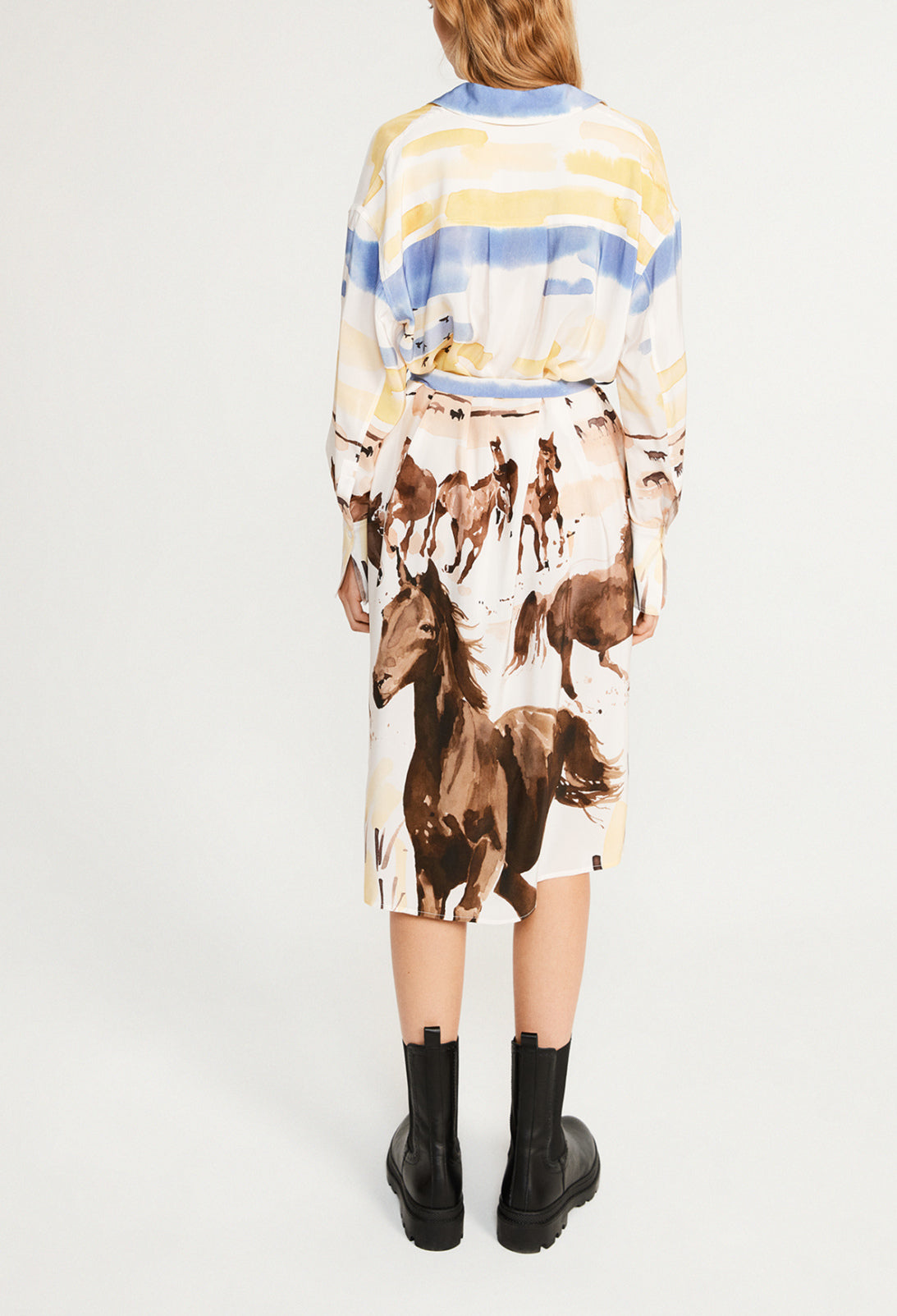 Robe en soie imprimée Faume - seconde main