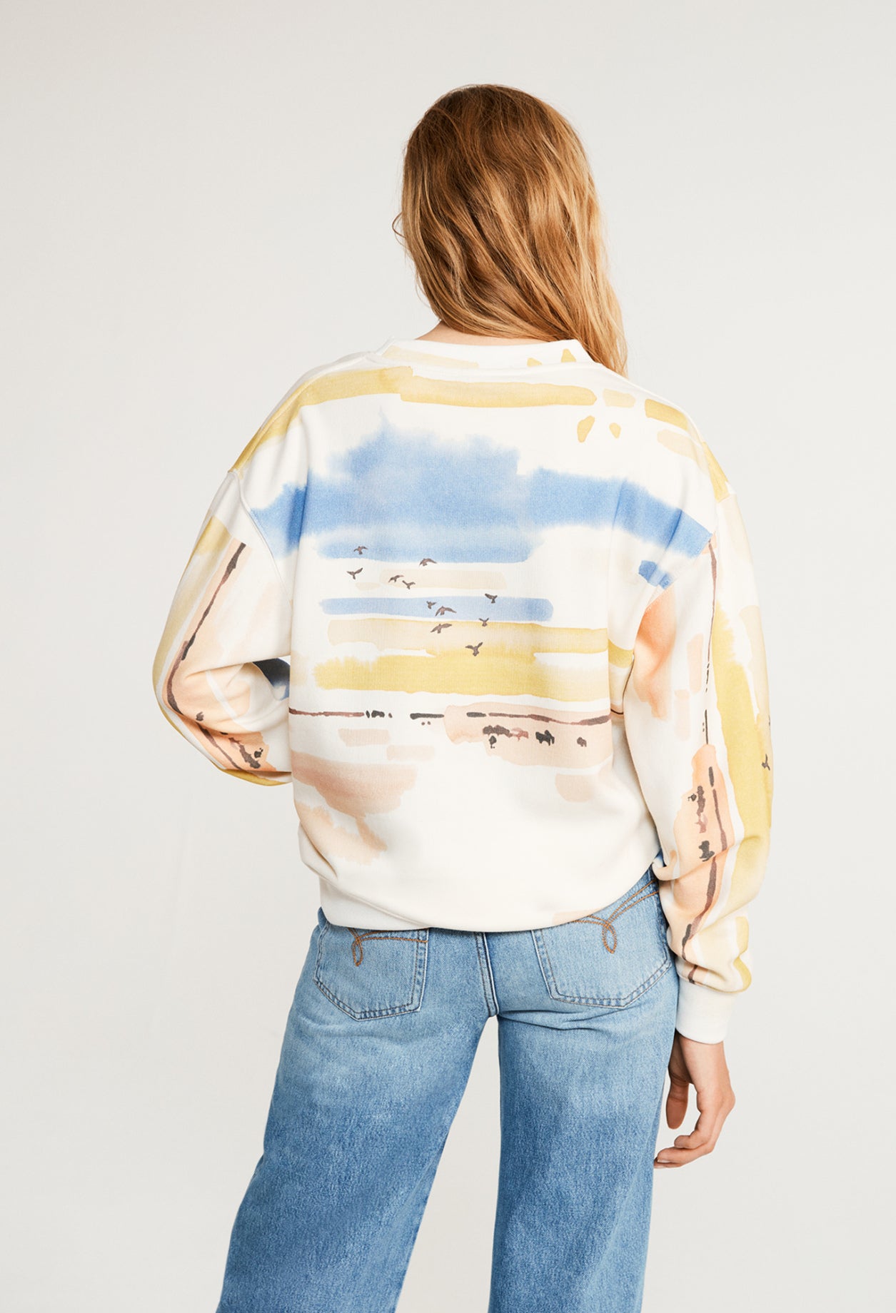 Sweatshirt imprimé en coton biologique Faume - seconde main