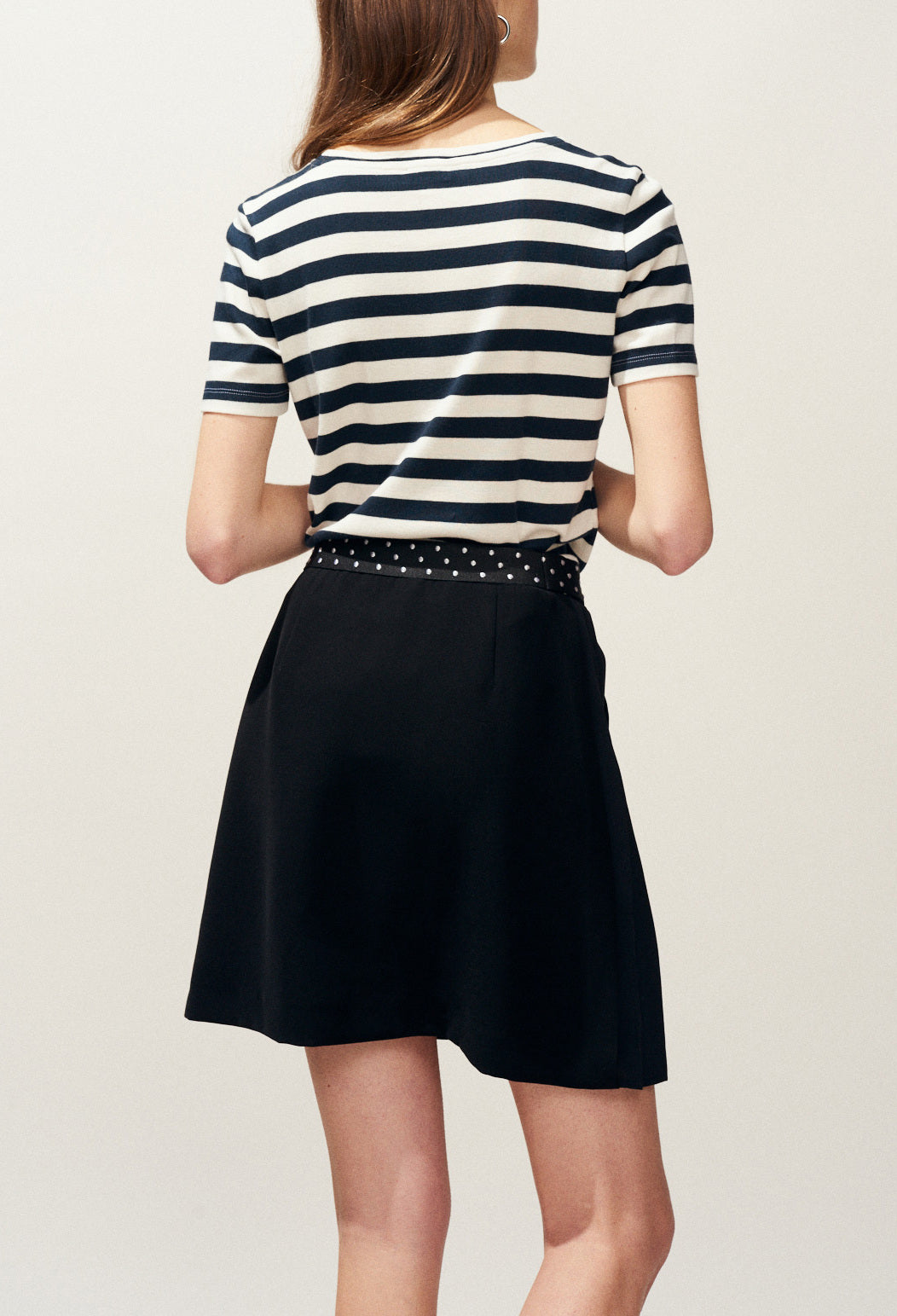 Jupe portefeuille ceinture à pois Faume - seconde main